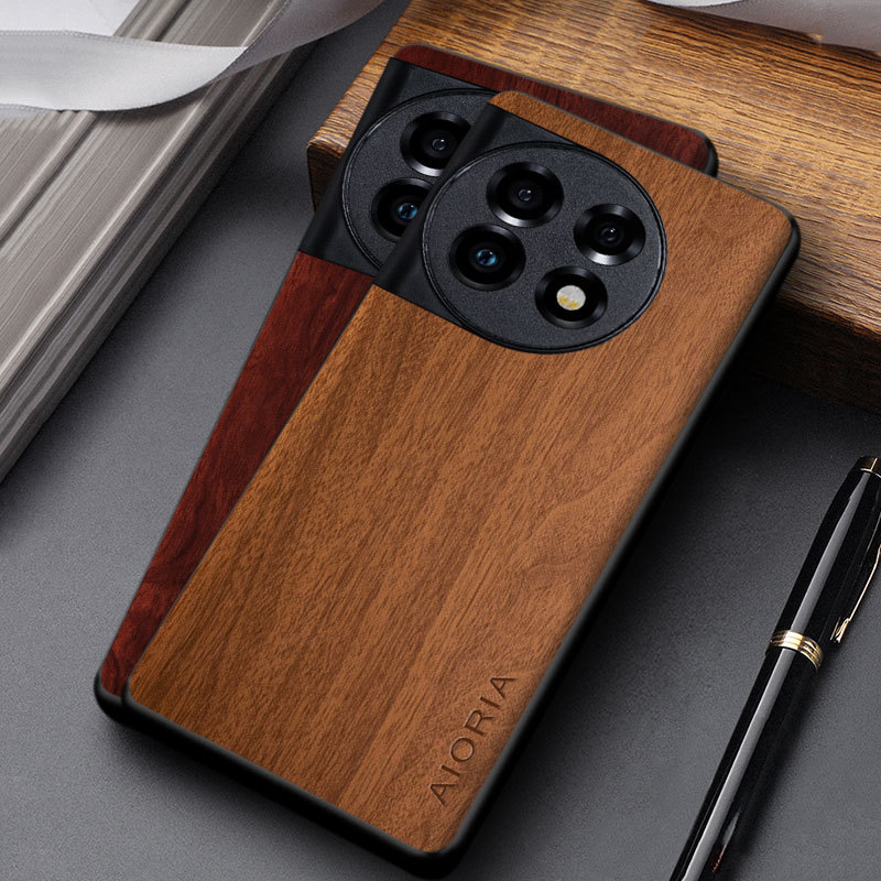 適用於【一加】Oneplus 11 5G 一加10 Pro 簡約復古木紋手機殼