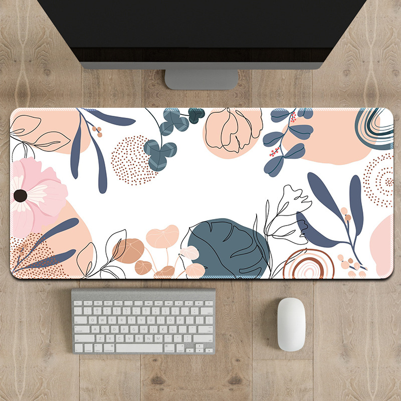 Amazon cross-border mouse pad wholesale Nordic style table mat computer Office learning mat non-slip Monstera keyboard mat