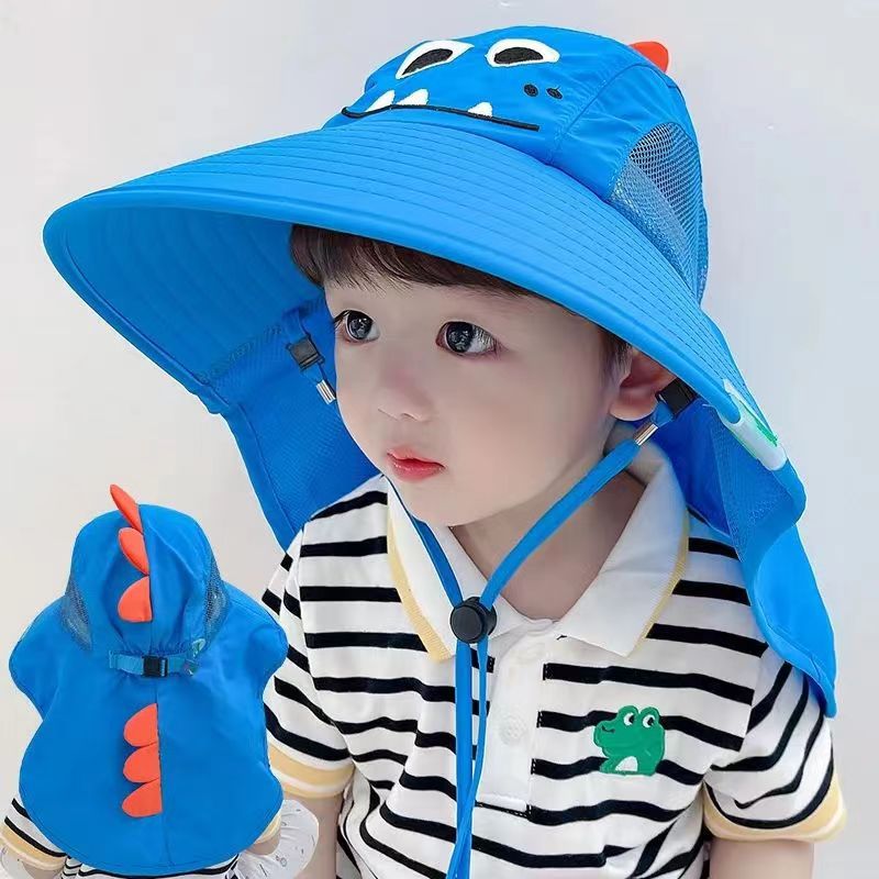 Children's sun hat boys and girls UV protection summer sun hat big brim outdoor sun hat thin breathable fisherman hat_voghion.com