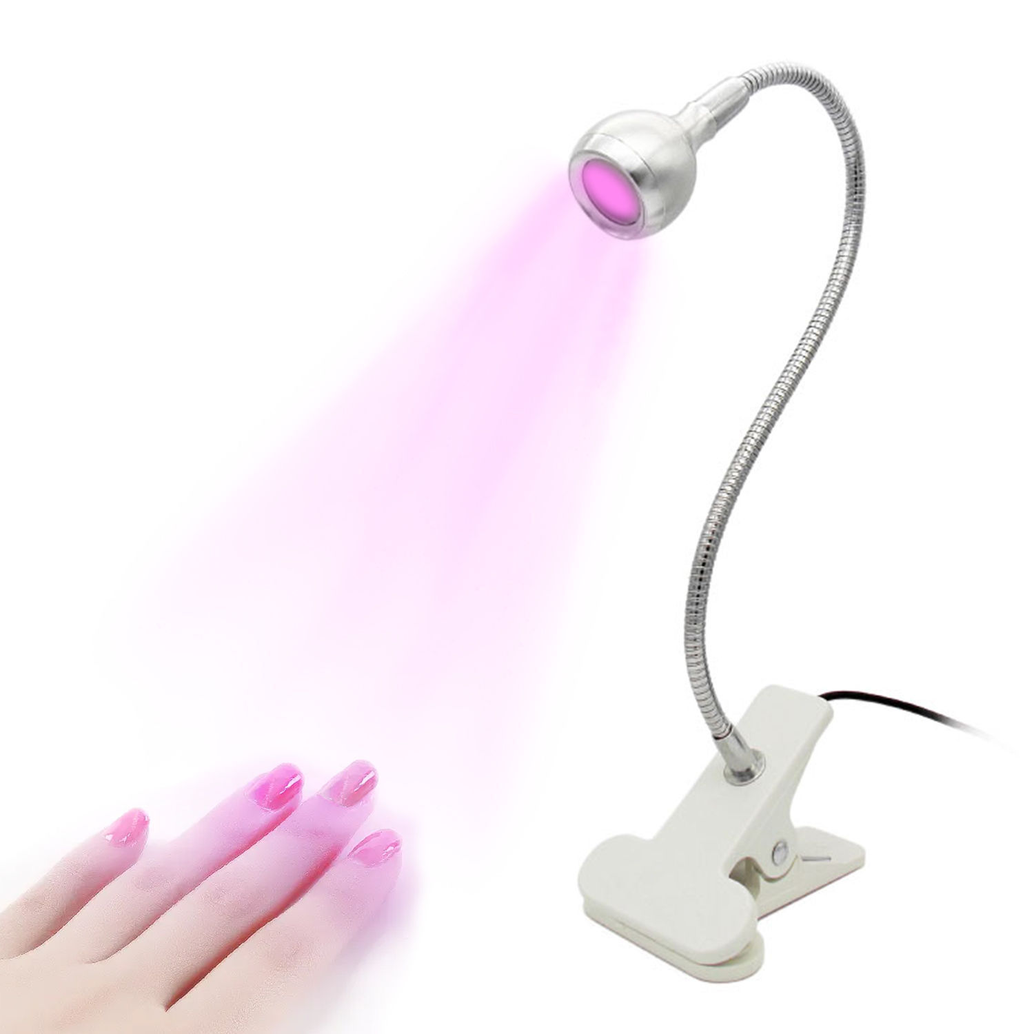 nail lamp led desk lamp night light gooseneck UV curing purple light phone repair lamp USB clip lamp dormitory lamp