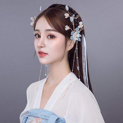Hanfu головные уборы с кисточками ходьба античный девственница аура Фея повязка на голову ленивый ободок для волос ежедневные короткие волосы аксессуары для древних костюмов