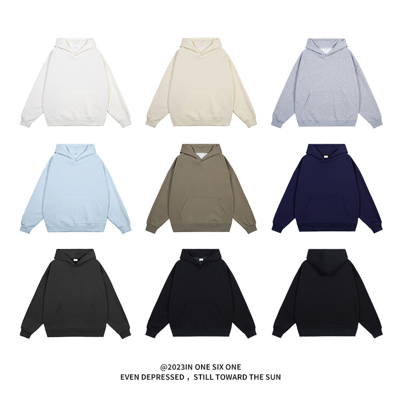 Autumn and Winter 420g silver fox velvet thickened hooded sweater women's fashion brand loose pullover hoodie versatile couple coat top