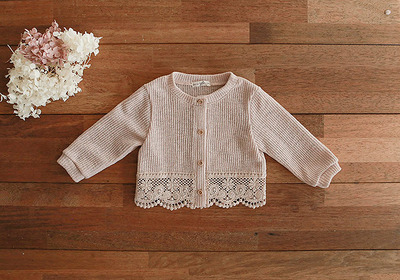 Korean Style Girls' Baby Infant Lace Air-conditioning Shirt ins Casual Sun-protective Clothing Cardigan Jacket All-match Cardigan