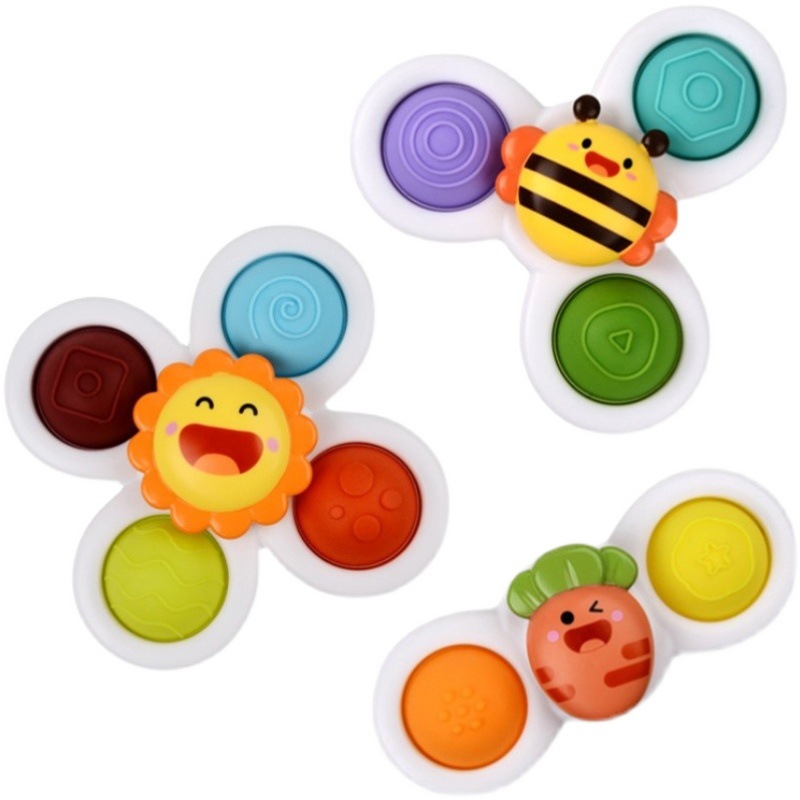 Cross-border Children's Sucker Chuan Le Dining Chair Glass Car Window Toy Baby Bathing Puzzle Rotating Top Baby