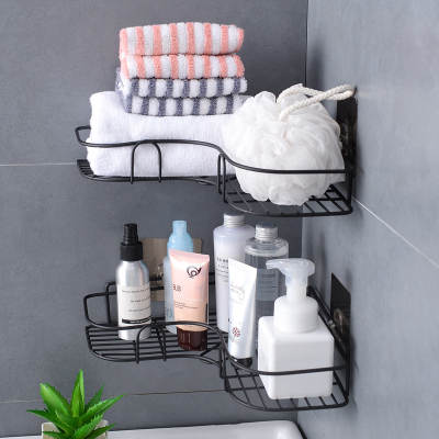 Punch-free Corner Storage Rack Toilet Tripod Washing Rack Dormitory Storage Artifact Toilet Bathroom Wall Rack