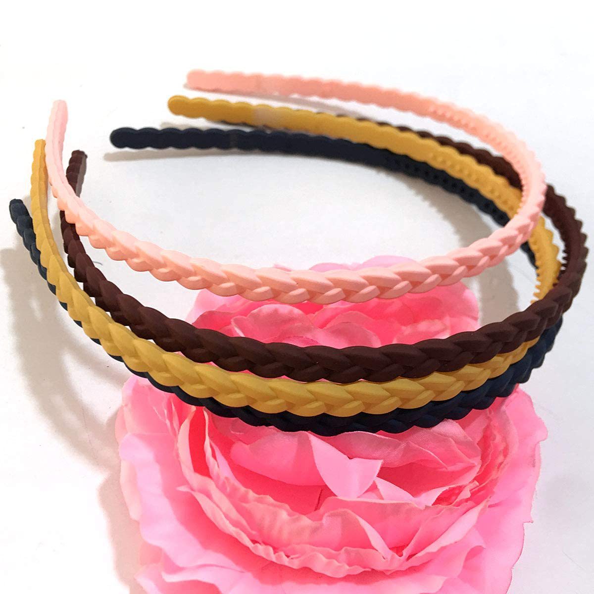 Japanese and Korean Style Frosted Narrow Edge Braid Hairband Simple Elegant Fashionable Women's Hair Band Headwear Hair Accessories