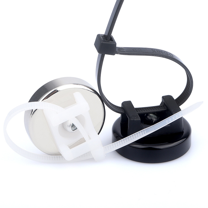 NdFeB Strong Magnetic Saddle-shaped Magnetic Tie Seat Magnetic Tie Sucker Tie Wire Tie Wire Artifact with Magnet Fixing Seat
