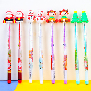 Botai Christmas Cute Cartoon Unsharpened Pencil Santa Claus Snowman Elk Writing Pen Egg Pen Shot Pen