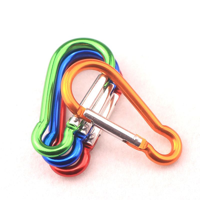 Factory wholesale No. 5 gourd-shaped thick aluminum alloy carabiner Bluetooth headset hook 10 pieces per pack delivery