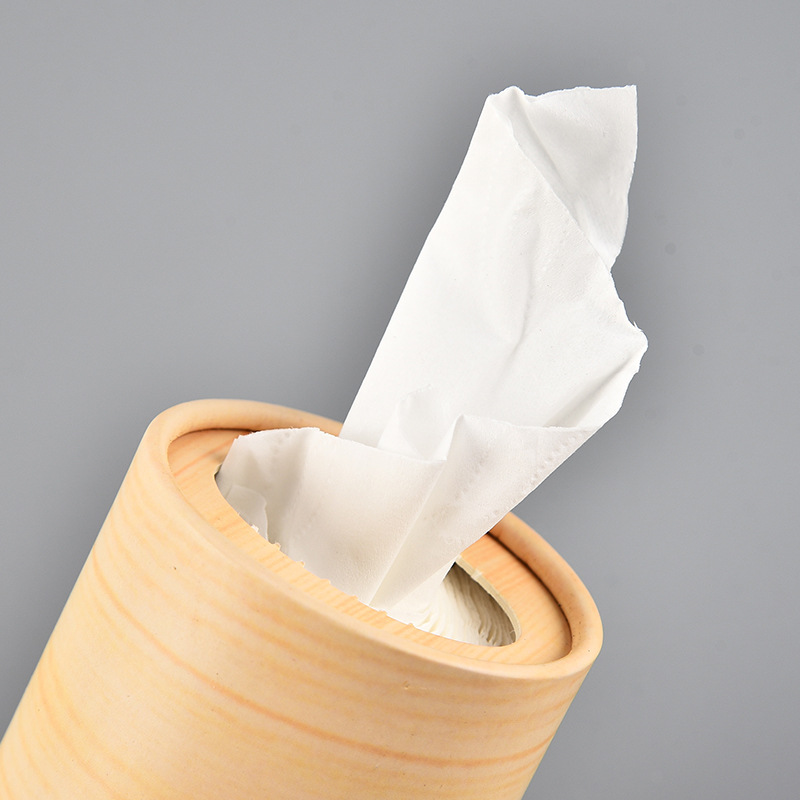 Car Cylinder Tissue Customization Creative Advertising Removable Cylinder Tissue Paper Barrel Factory Direct Supply