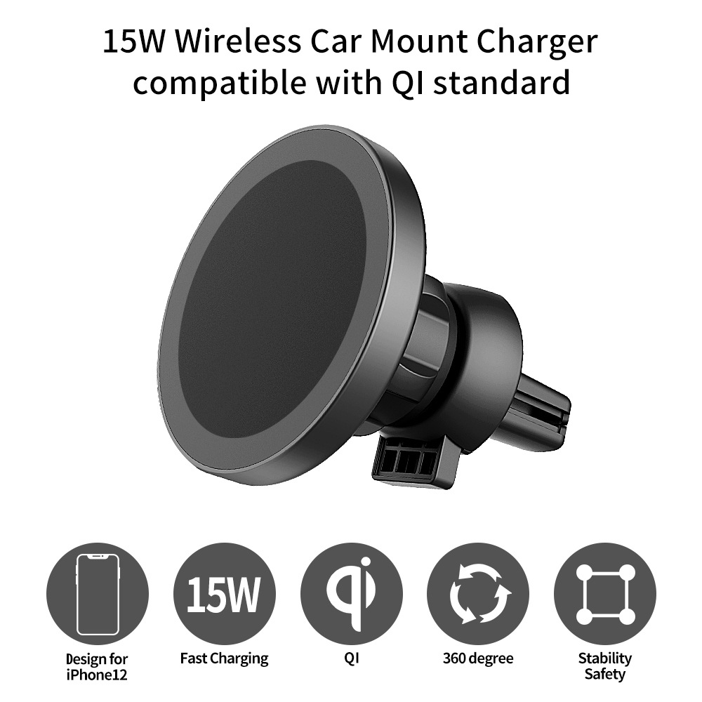 New car charger mobile phone super magnetic bracket car wireless fast charging car charging car supplies