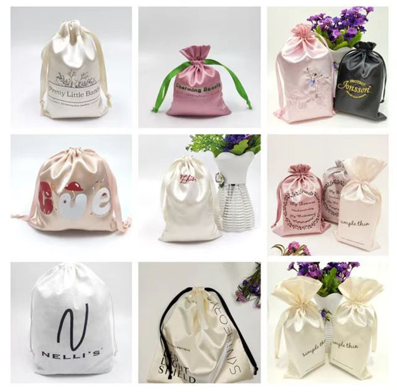 Satin Bag Red Wine Drawstring Storage Bag Silk Silk Satin Bag Jewelry Storage Bag