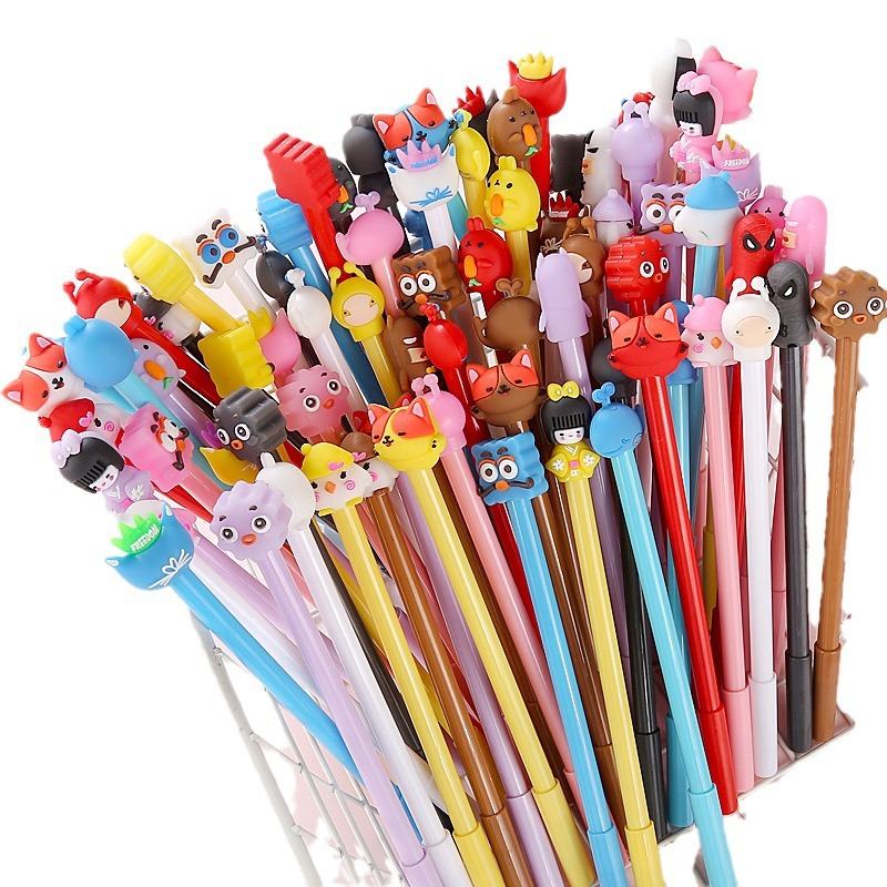 Cute cartoon pen Net red male and female student pen 0.5 black carbon water pen creative gel pen manufacturers wholesale