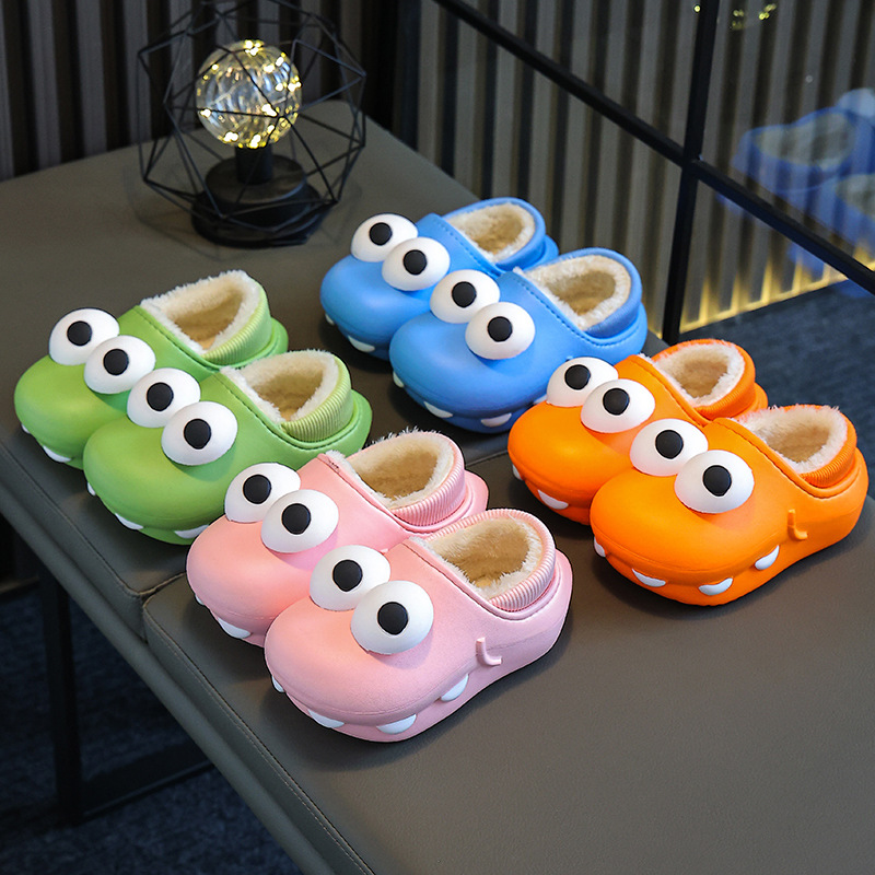 Children's cotton slippers winter bag with eva waterproof boys and girls indoor home boy baby parent-child slippers