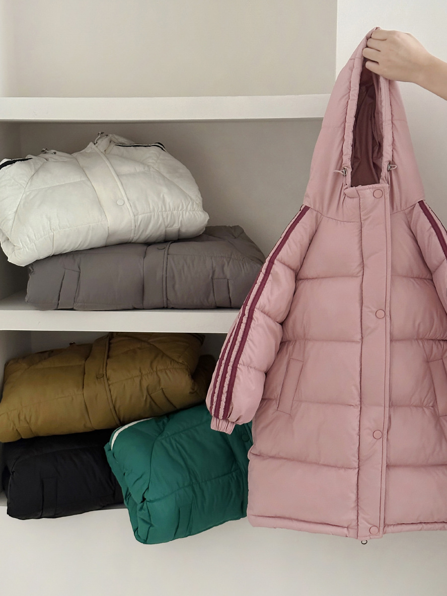 New autumn and winter children's cotton-padded clothes mid-length Korean style thickened Winter Children's cotton-padded clothes children's coat foreign trade Wholesale