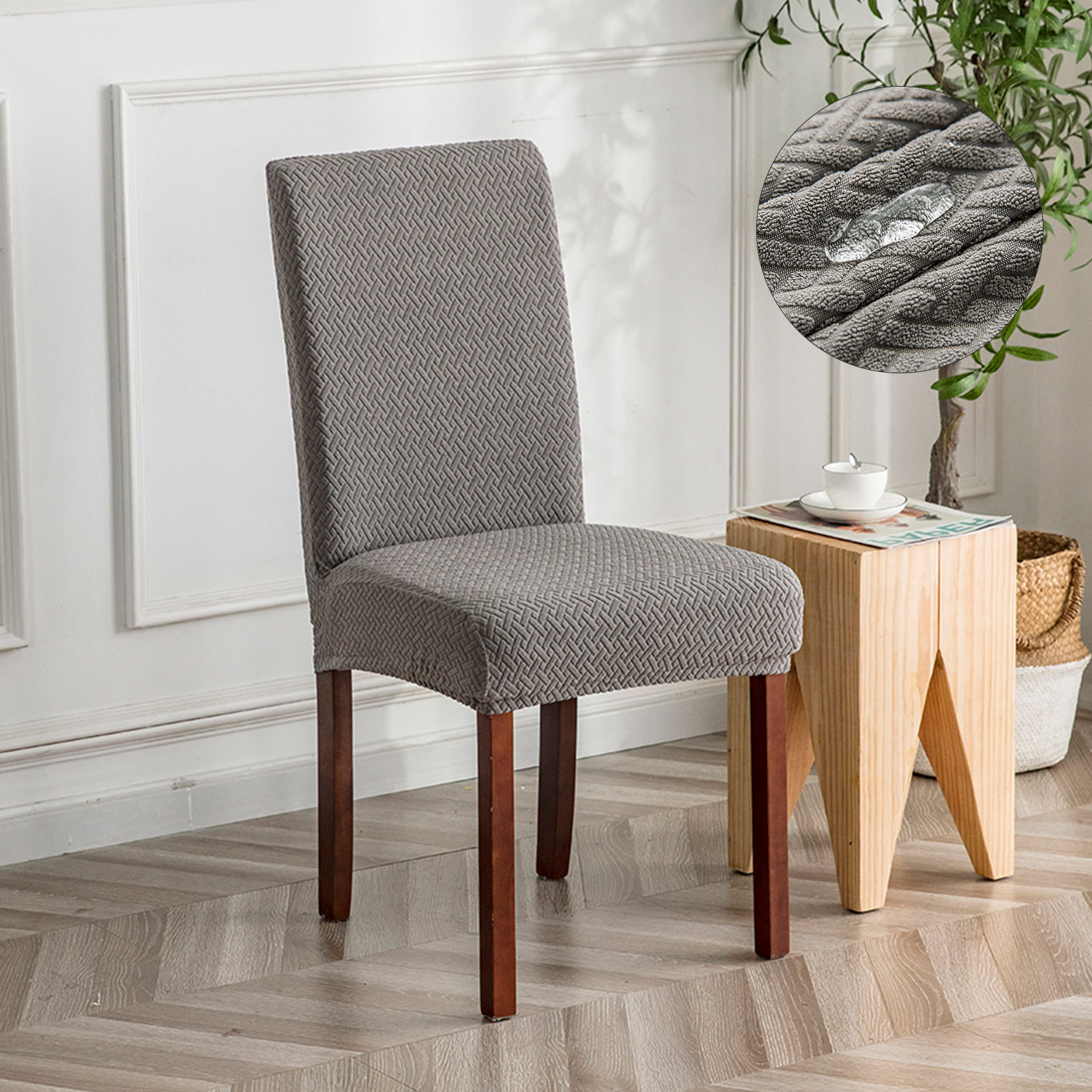 Long Lattice Waterproof Chair Cover T-Type Waterproof Chair Cover Waterproof Household Dust Cover