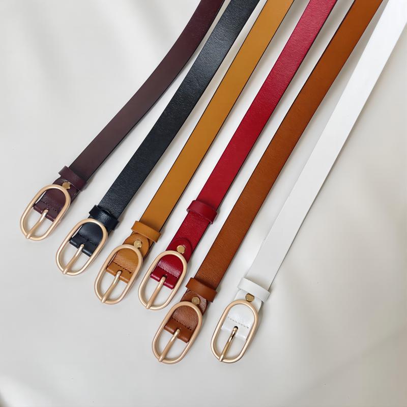 Gürtel Damenmode All-Match-Rindsledergürtel Einfacher Rindsledergürtel Student Trendy Gürtel mit dekorativem Anzugpullovergürtel_voghion.com