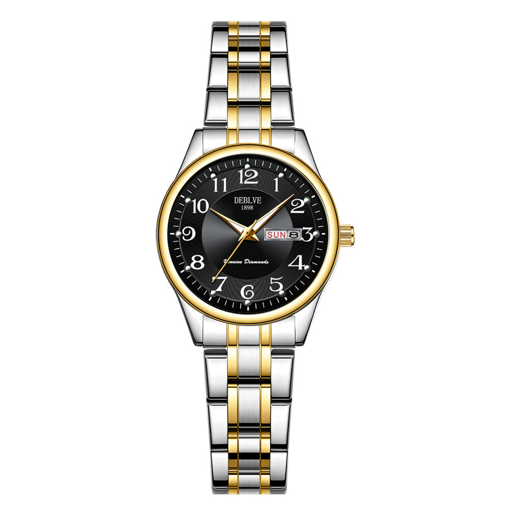 Niche Light Luxury Digital Waterproof Non-mechanical Watch Ladies Calendar Luminous New High-value Explosive Gift Watch