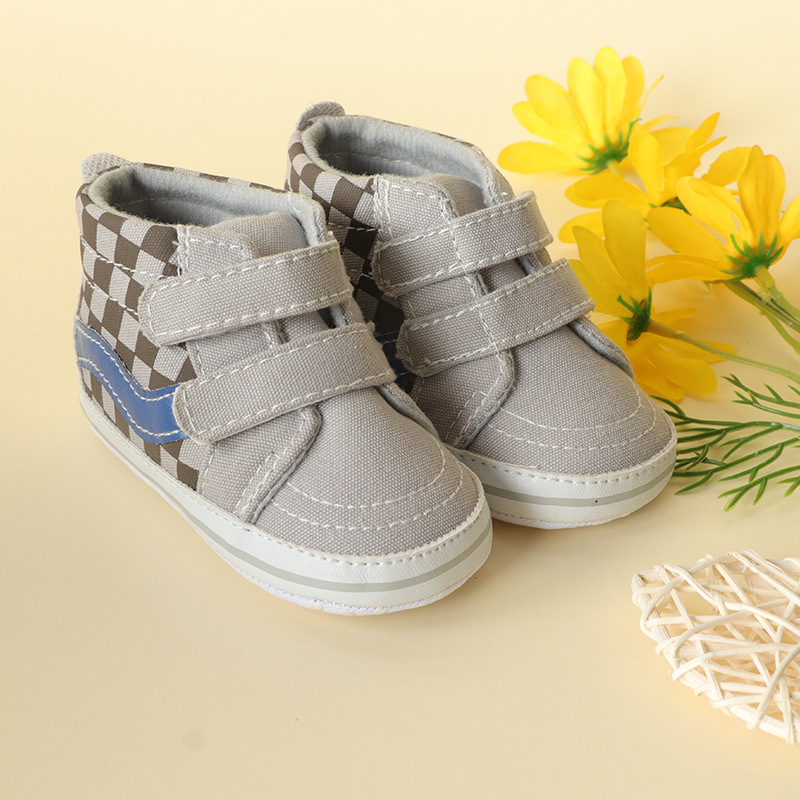 Foreign trade hot sale classic high-top baby canvas shoes toddler shoes soft bottom strap baby shoes
