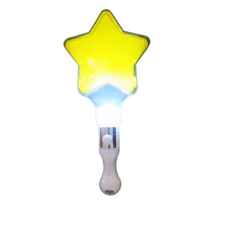 Star light stick five-pointed star concert support silver light stick children's luminous toy performance props hand lamp