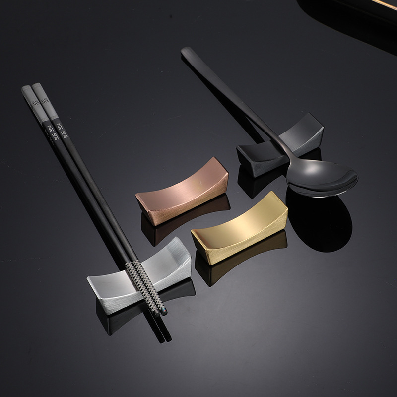 Chopsticks Holder 304 Stainless Steel Chopsticks Holder Japanese Chopsticks Pillow Hollow Spoon Holder Holder Chopsticks Holder Hotel Supplies