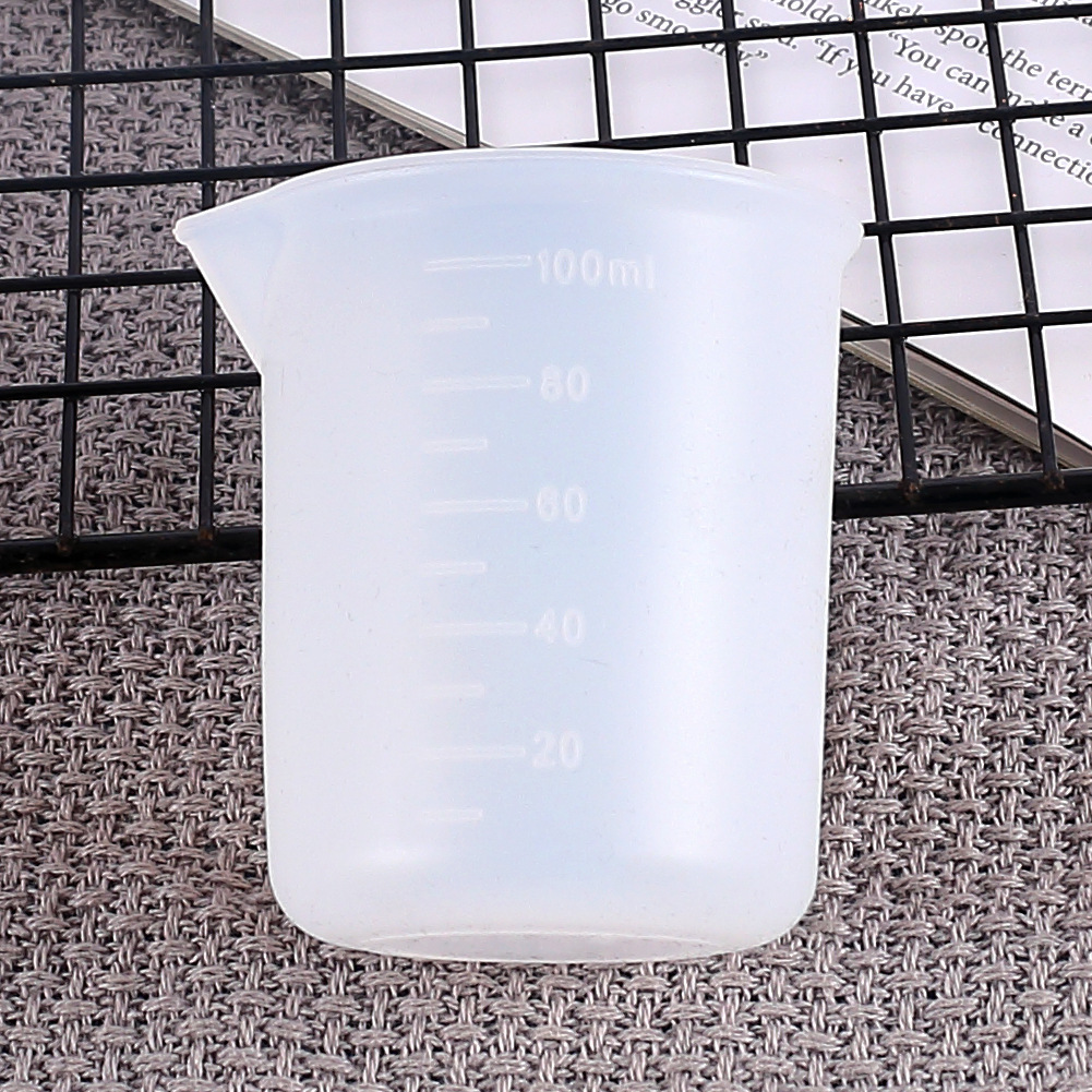 Crystal epoxy disposable silicone measuring cup DIY handmade tool with scale 100ml material package