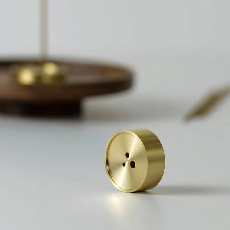 Wooden incense burner incense holder multi-aperture incense holder metal incense plate stand Zen incense holder incense burner indoor agarwood sandalwood incense