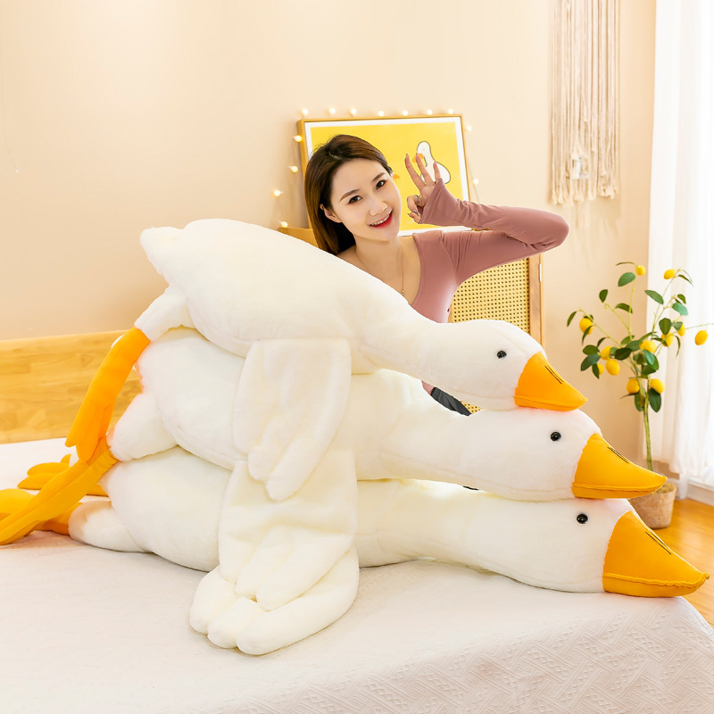 Big White Goose Pillow Plush Toy Big Goose Hot Doll Doll Doll Bed Sleeping Birthday Gift Girl