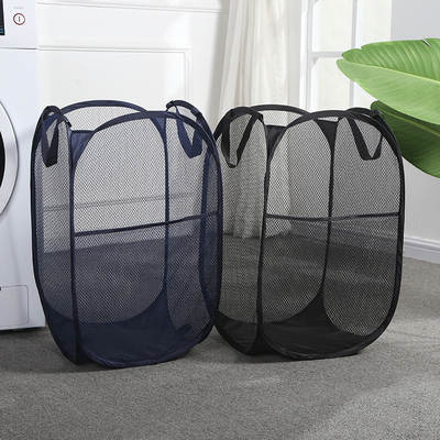 Household Folding Dirty Clothes Basket Mesh Portable Clothes Storage Basket Large Home Dirty Clothes Basket Dirty Clothes Storage Basket