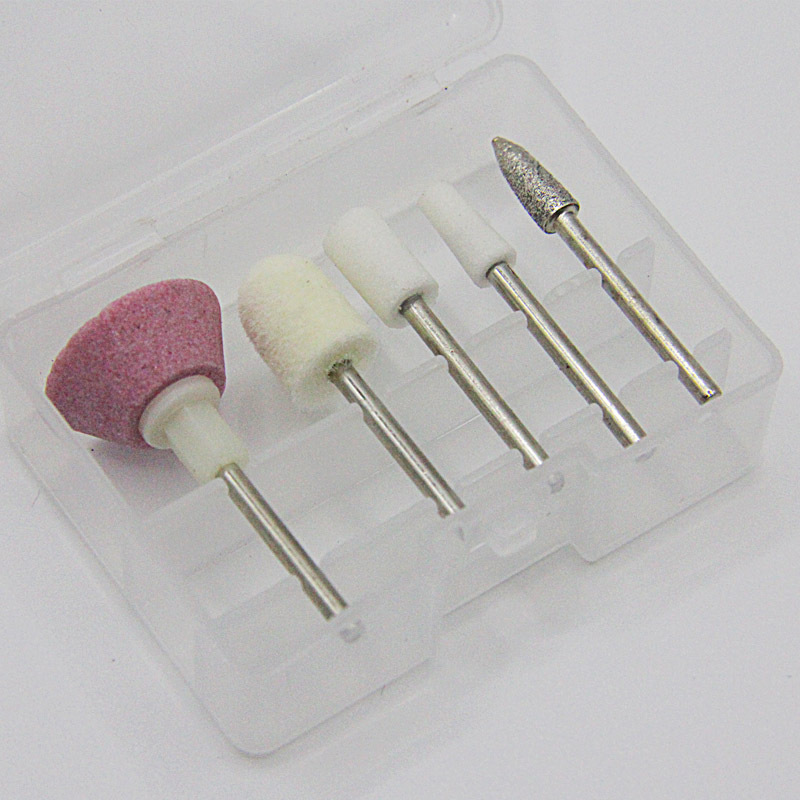 Five-piece nail polish head wool nail polish head diamond nail polish head exfoliating nail polish head