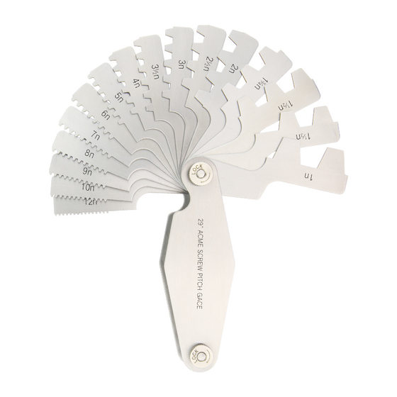 Stainless steel 29 inch American 30 metric metric ACME trapezoidal thread template T-pitch gauge tooth gauge