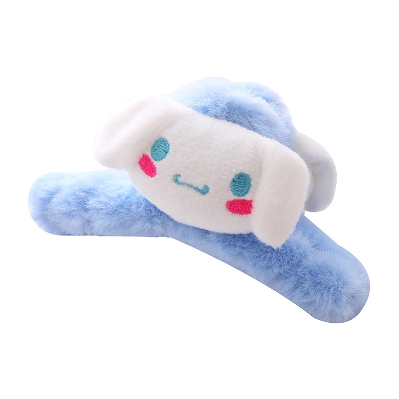 New Autumn and Winter Cartoon Sanrio Plush Grab Clip ins Cute Sweet Girl Back Head Hairpin Wholesale Headwear