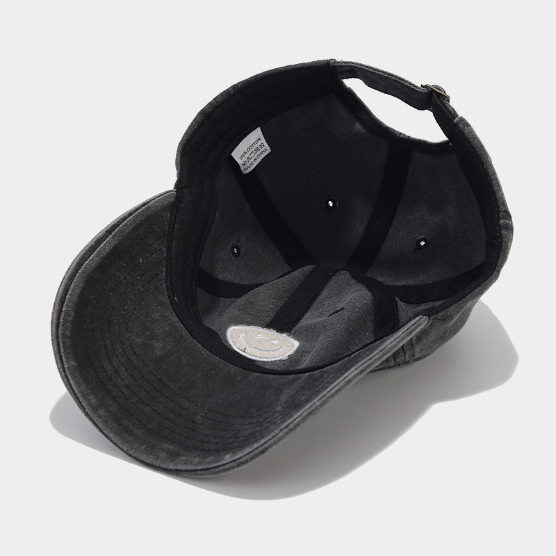 ins New Artistic Soft Top Cute Smiley Cap Women's Autumn Outdoor Sun Protection Sun Hat Men's Baseball Cap