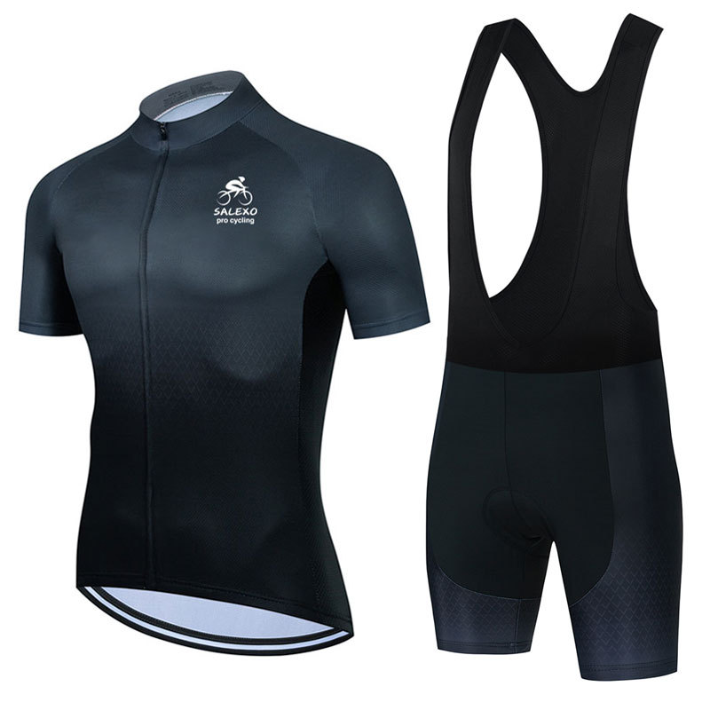 Foreign Trade SALEXO Summer Breathable Men's Riding Suit Mountain Bike Short Sleeve Strap Shorts Clothing