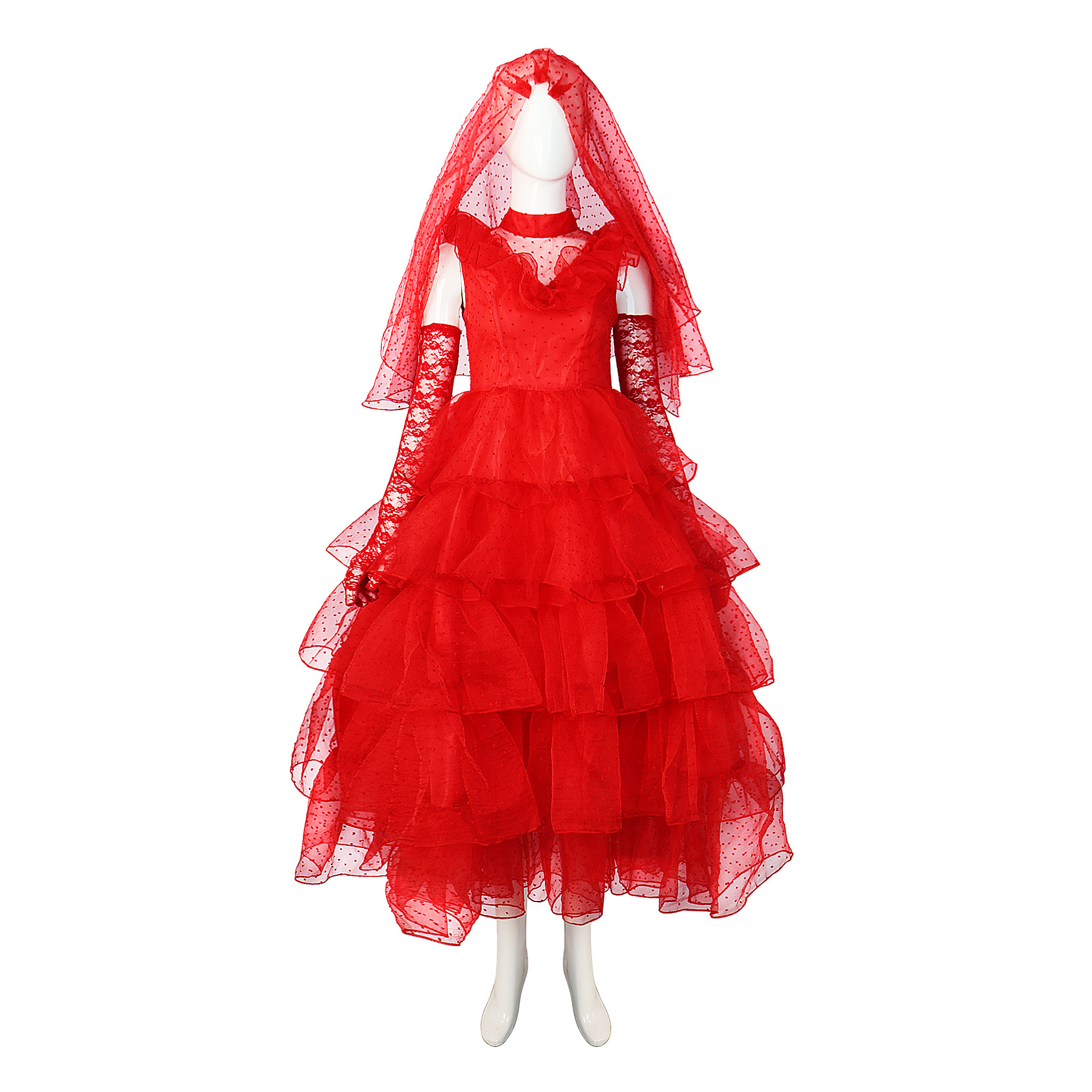 Halloween Costume Archmage cosplay Beetle Juice Lydia Red Wedding Dress cosplay Suit