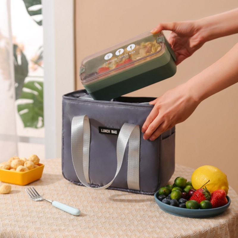 Portable Large Capacity Food Insulation Bag Aluminum Foil Thickened Waterproof Lunch Box Bag Student Lunch Bag Office worker Lunch Bag
