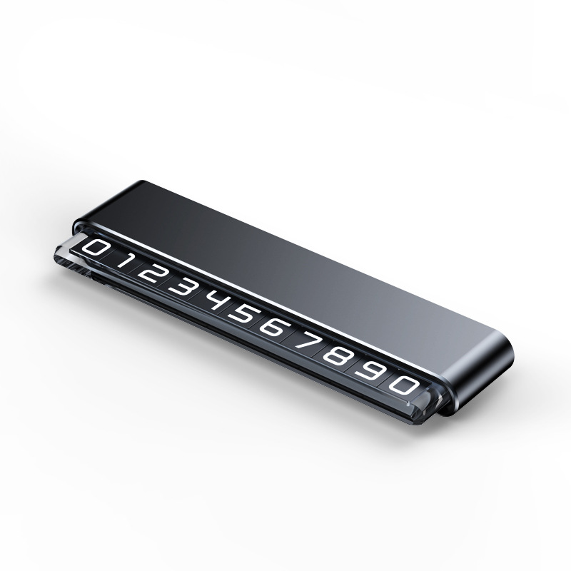 Temporary parking number plate mobile phone plate advanced sense double number can be hidden custom logo car gift