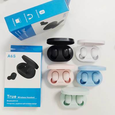 A6S Bluetooth headset cross-border hot macaron Bluetooth 5.3 Wireless TWS earplugs sports mini new headset