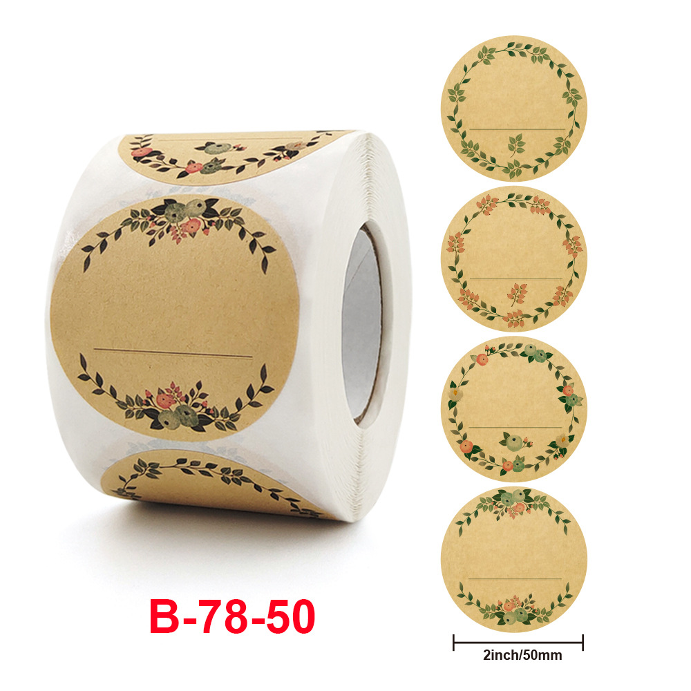 Amazon Roll Thanks Kraft Paper Floral Thank You Handwritten Baking Gift Wedding Decor Stickers 