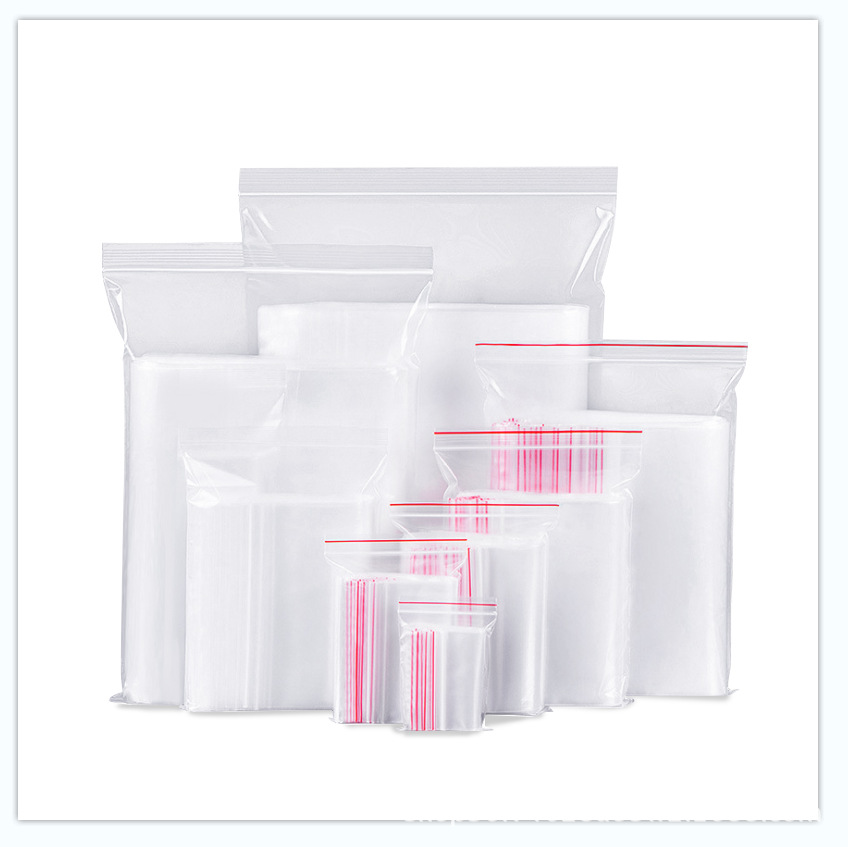 Self-sealing bag transparent pe sealing bag thickened plastic bag clothing sealing bag mask packaging bag wholesale and retail