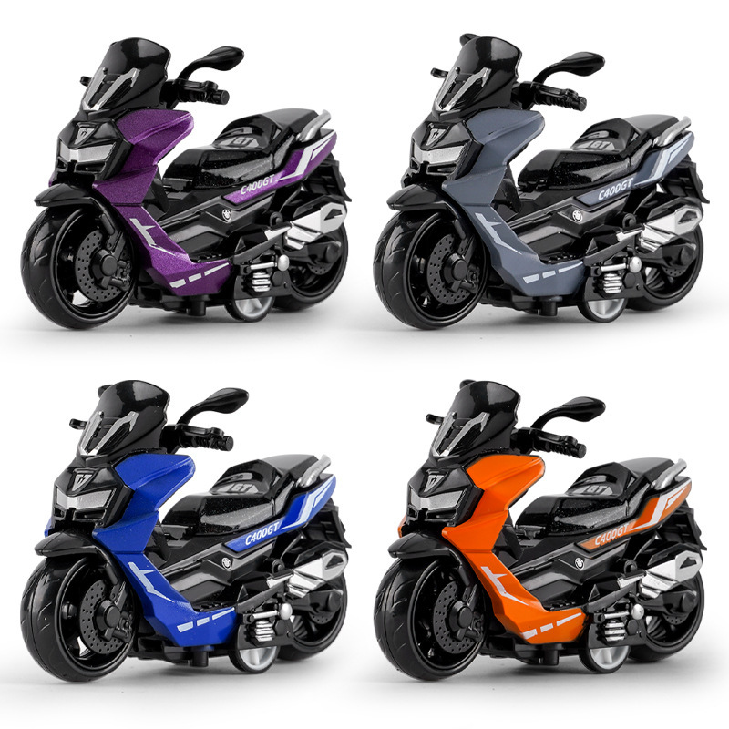 Cross-border alloy pull back Toy simulation motorcycle model clip doll machine toy car children's toy boy gift
