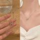 Flash Diamond H Letter Pendant Necklace Women's ins Trendy Niche Design Advanced Sense Cold Wind Geometric Clavicle Chain Necklace Chain