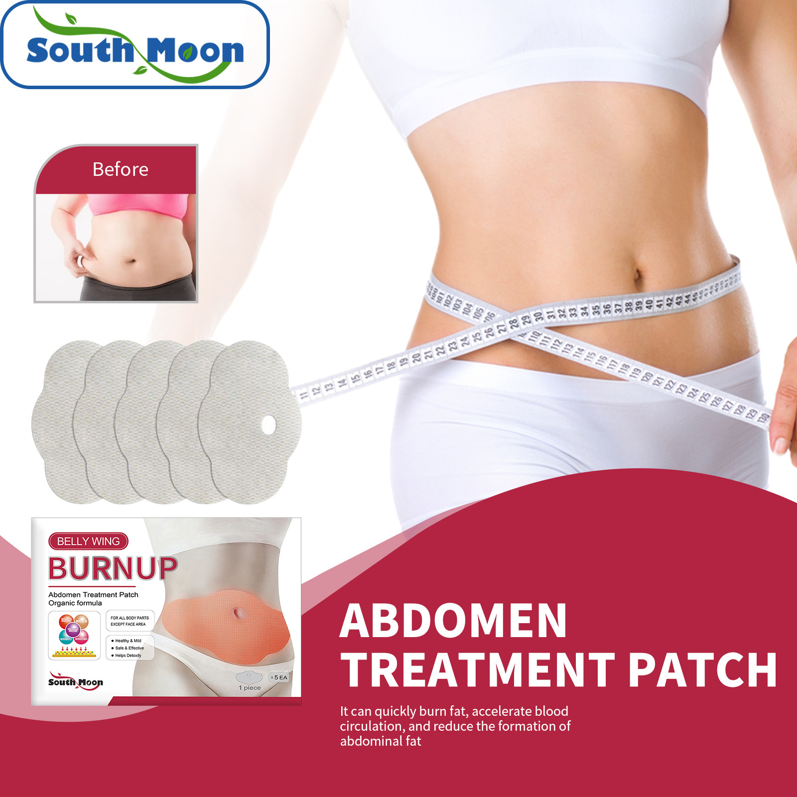 South Moon Abdominal Tightness Patch Abdominal Slimming Laxation Shaping Bodybuilding Lazy Body Shaping Neck Patch