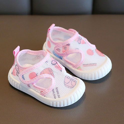 Summer 0-1-5 years old baby net shoes 2 boys soft bottom breathable toddler shoes baby girl non-slip single-layer shoes baby sandals
