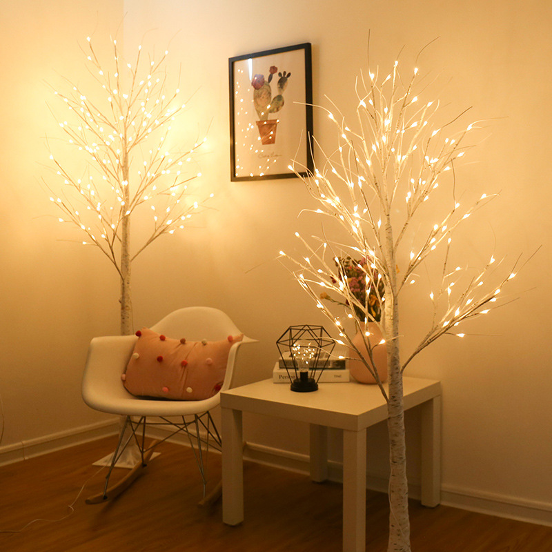 Amazon Cross-border Christmas Decorative Lights Room Layout Home New Year Luminous Birch Tree Branches led Model Lights