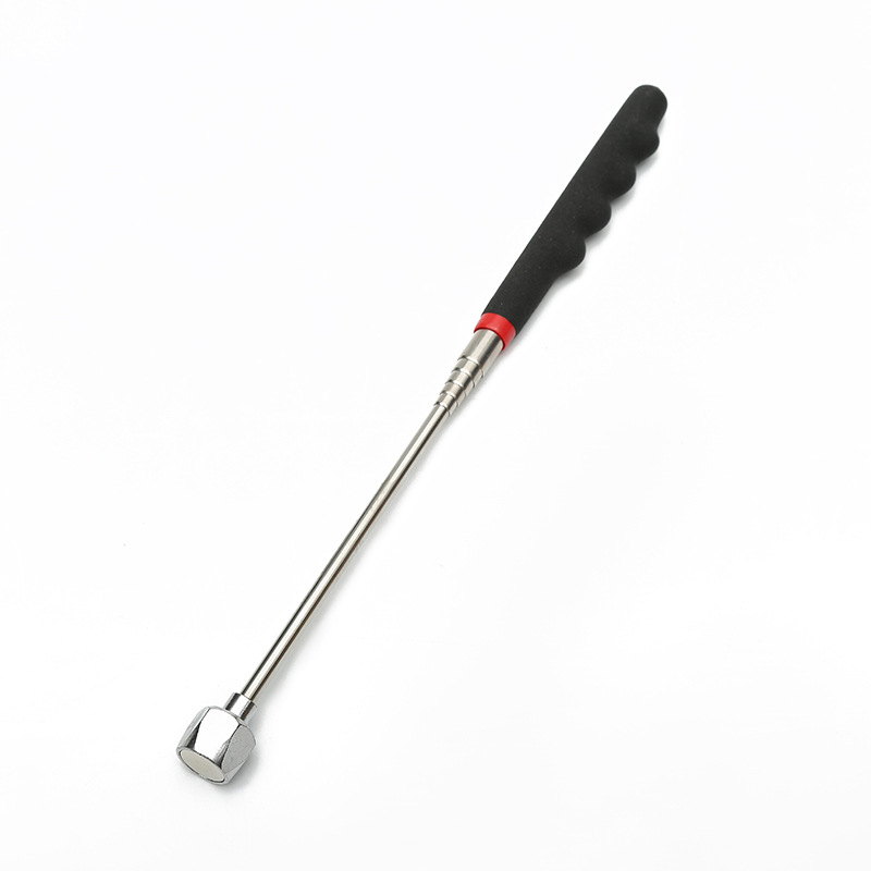 Magnetic pickup strong magnetic red black thumb handle suction rod 16 pounds 16LB red black double color handle retractable suction rod