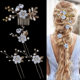 Amazon cross-border for a group of 4 color flower bride wedding combination suit headdress hair accessories batch