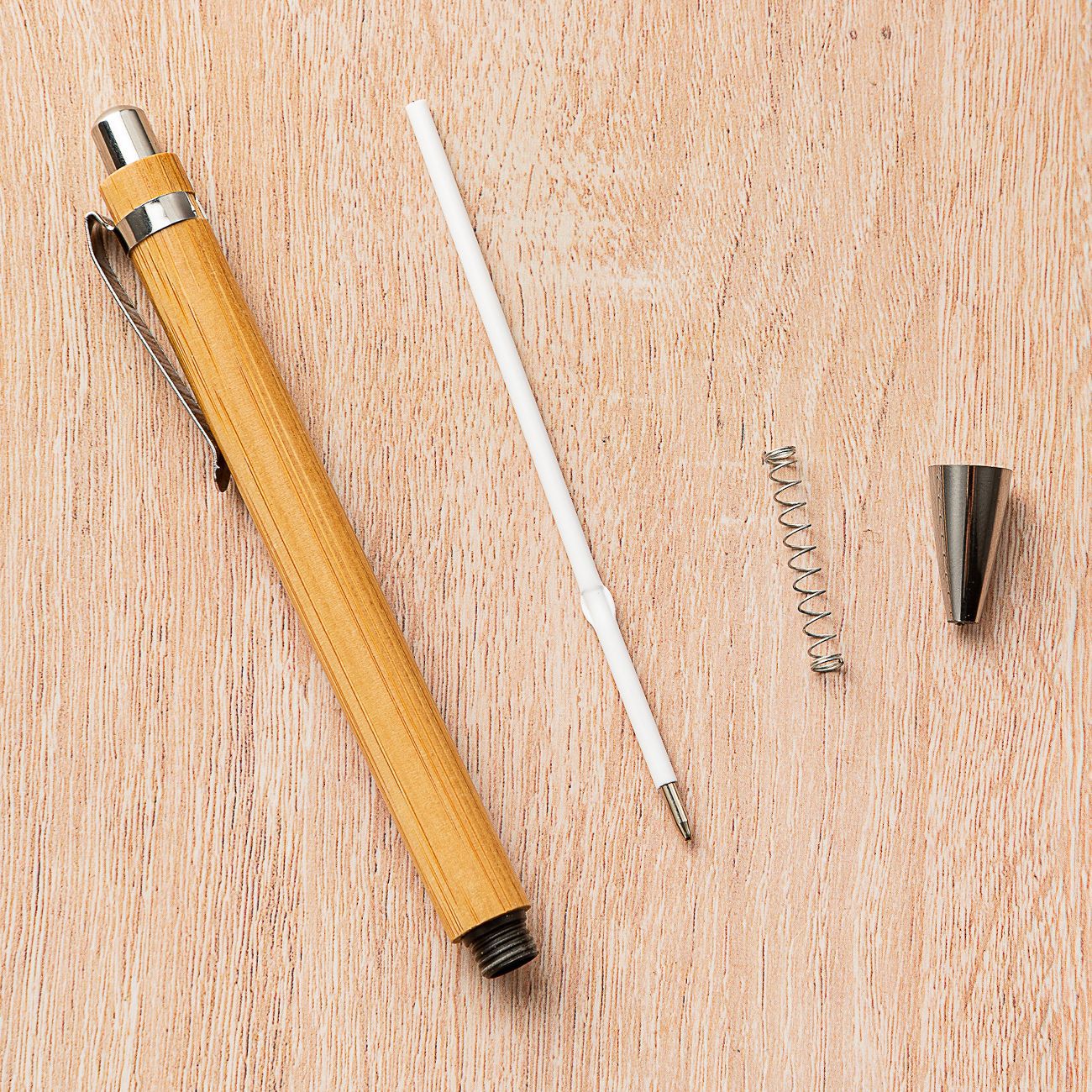 Bamboo Pen Spot Wholesale Bamboo Material Advertising Pen Ballpoint Pen Printable logo Gift Pen Press Bamboo Pen