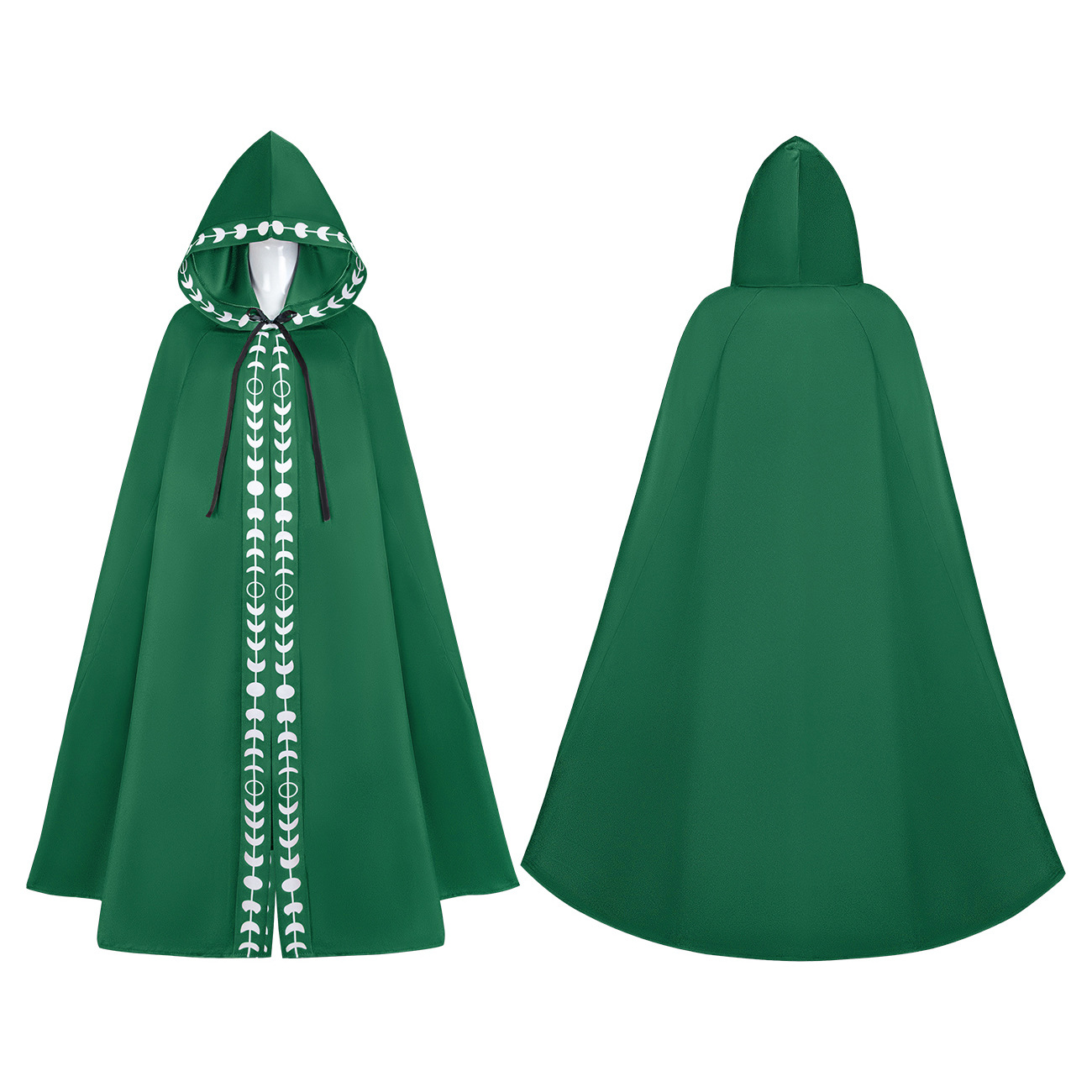 5-color printed cloak medieval Halloween Renaissance hooded cloak cosplay film and television performance costume