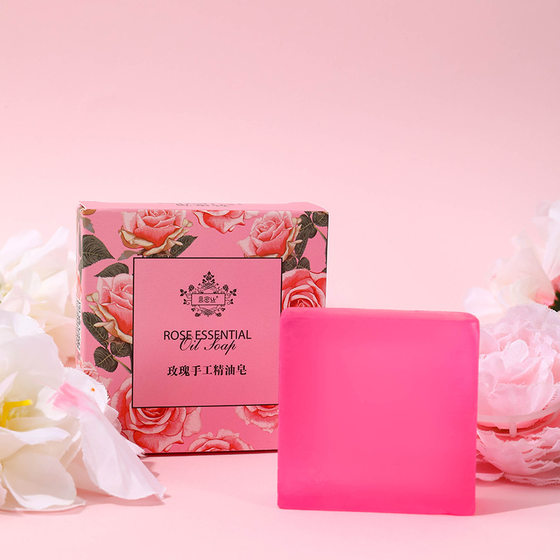 [Simi silk] rose essential oil perfume soap handmade soap cleaning and moisturizing 80G 100G